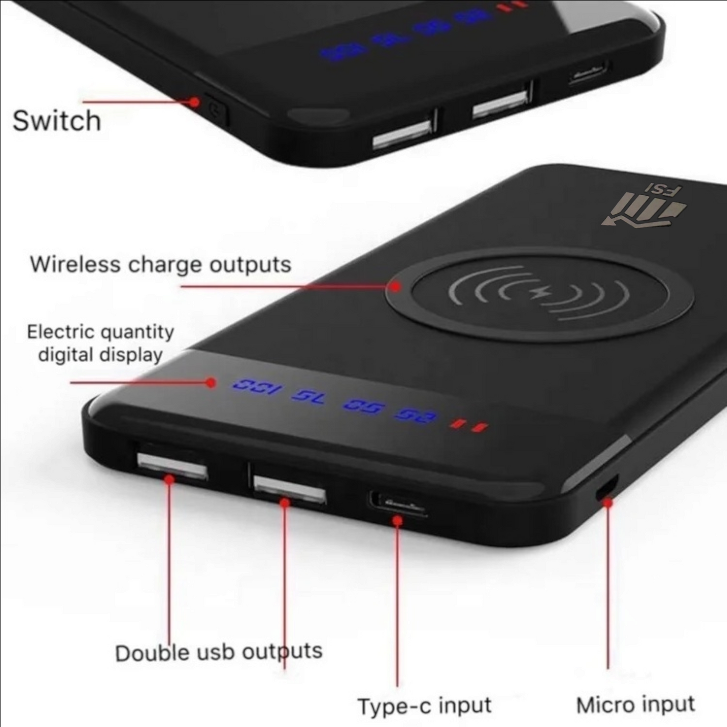 FSI Wireless Charging Power Bank